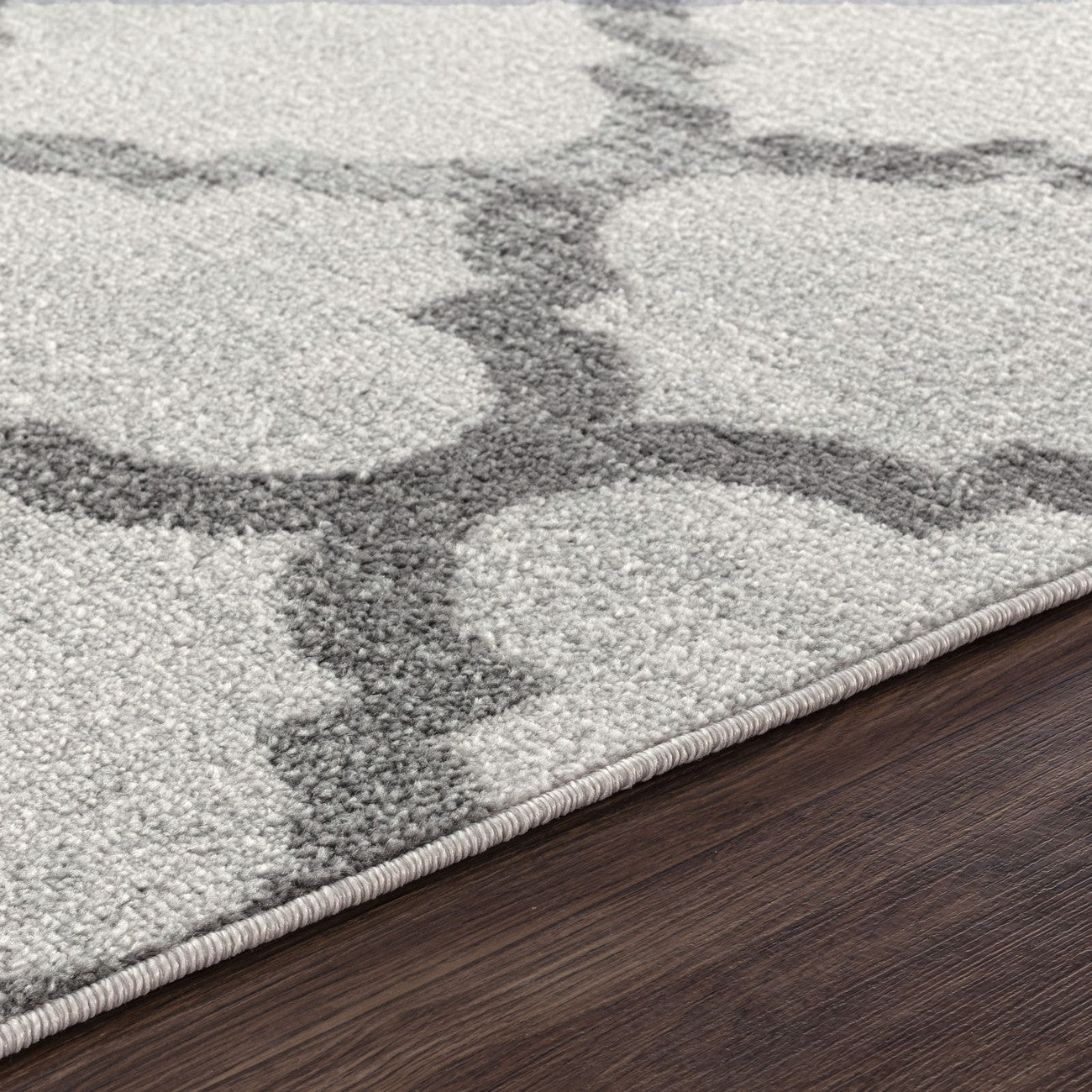 QUINN Scandi Modern Grey Area Rug Texture