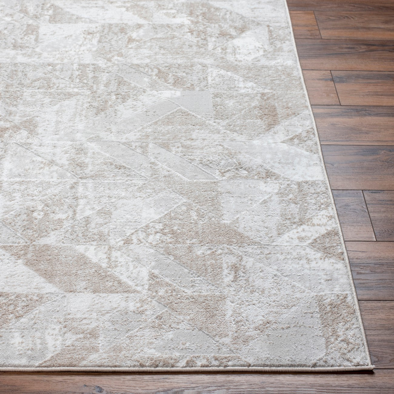 ROYALTY Scandi Modern Dark Brown/Ivory Area Rug Front