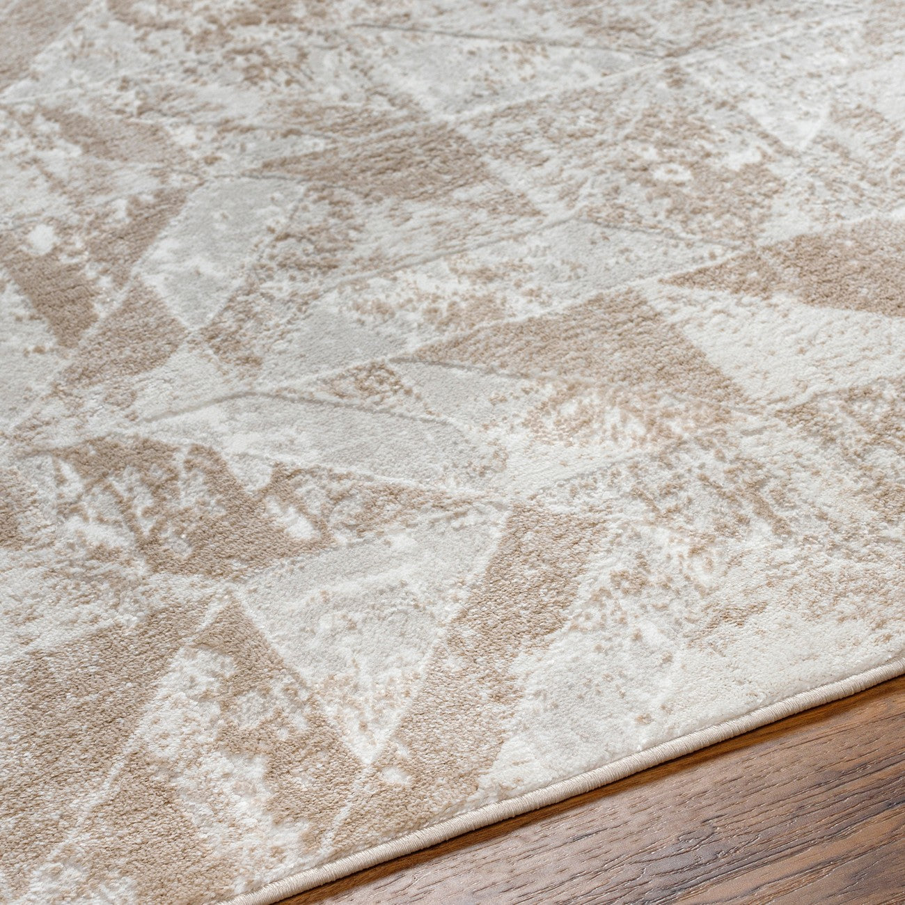 ROYALTY Scandi Modern Dark Brown/Ivory Area Rug Texture