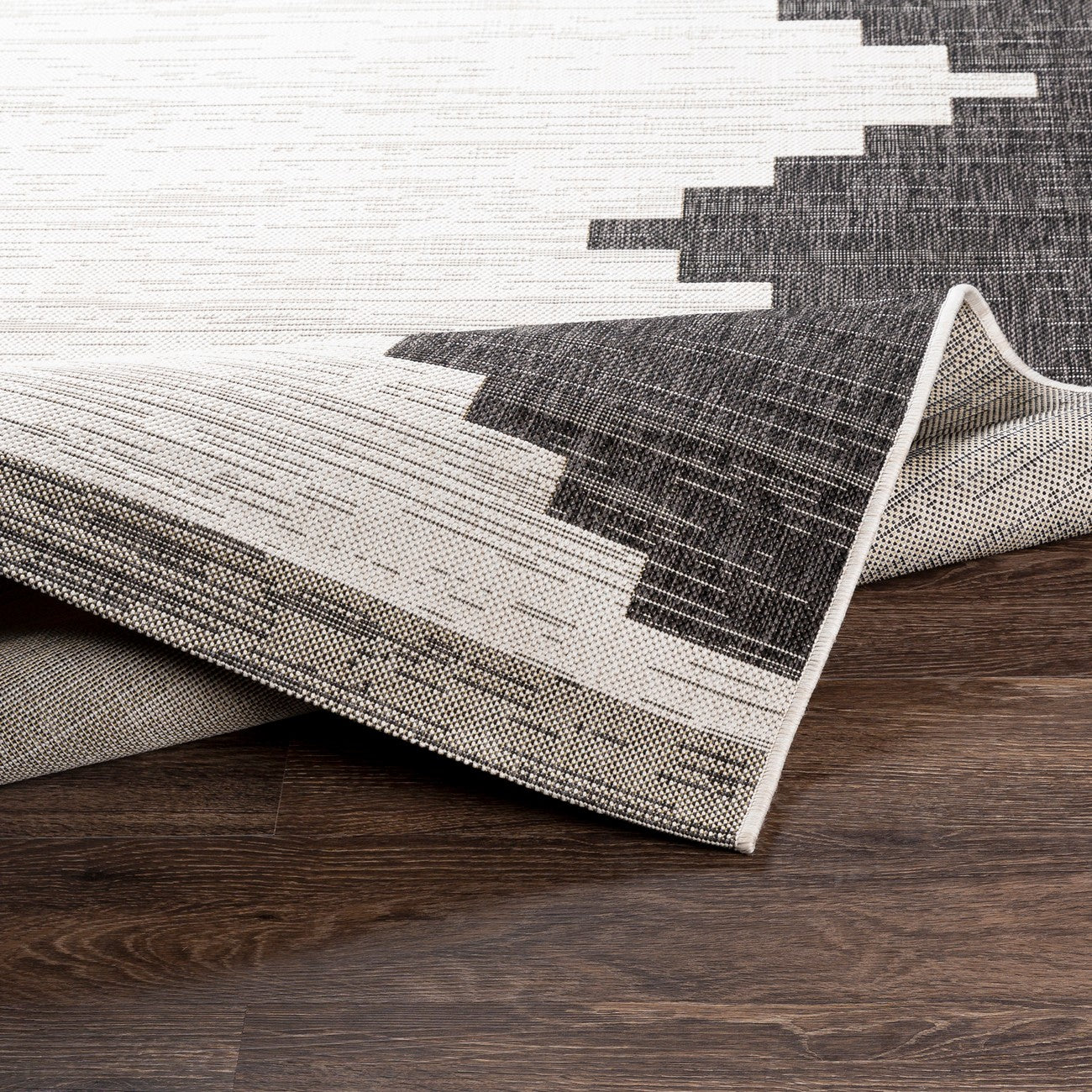 RUBAL Indoor & Outdoor Modern Black Area Rug