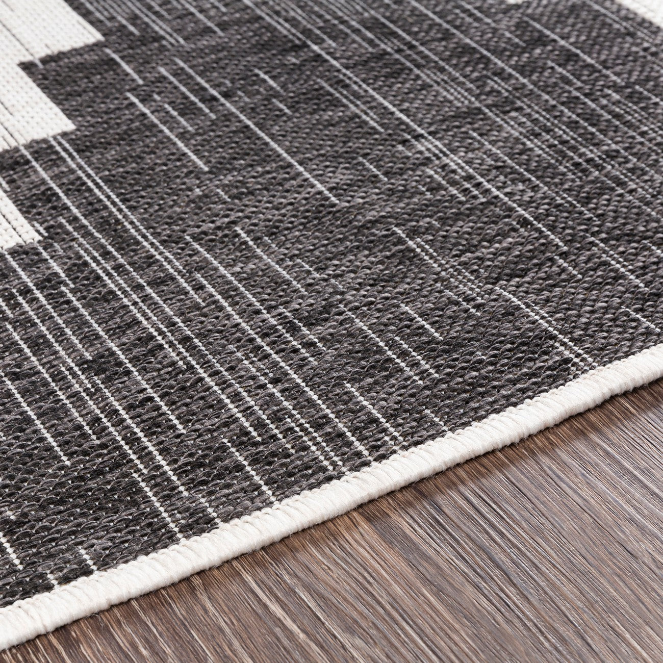 RUBAL Indoor & Outdoor Modern Black Area Rug
