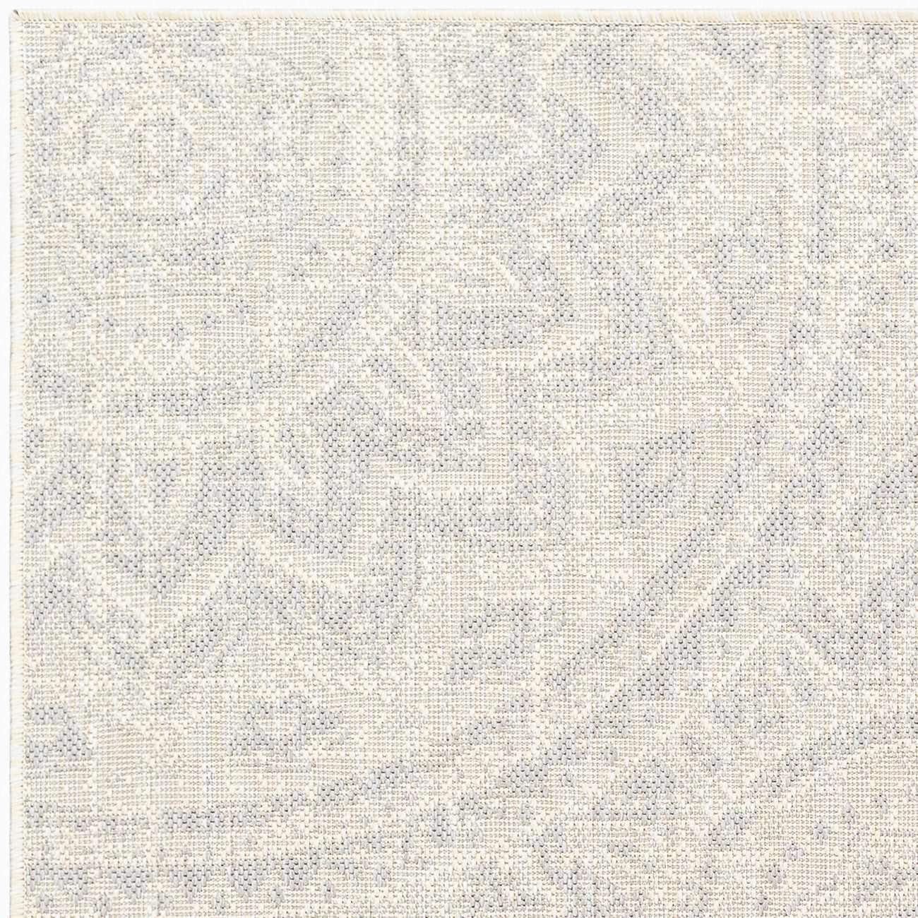 KELLY Indoor & Outdoor Cottage Light Grey/Cream Area Rug Zoom
