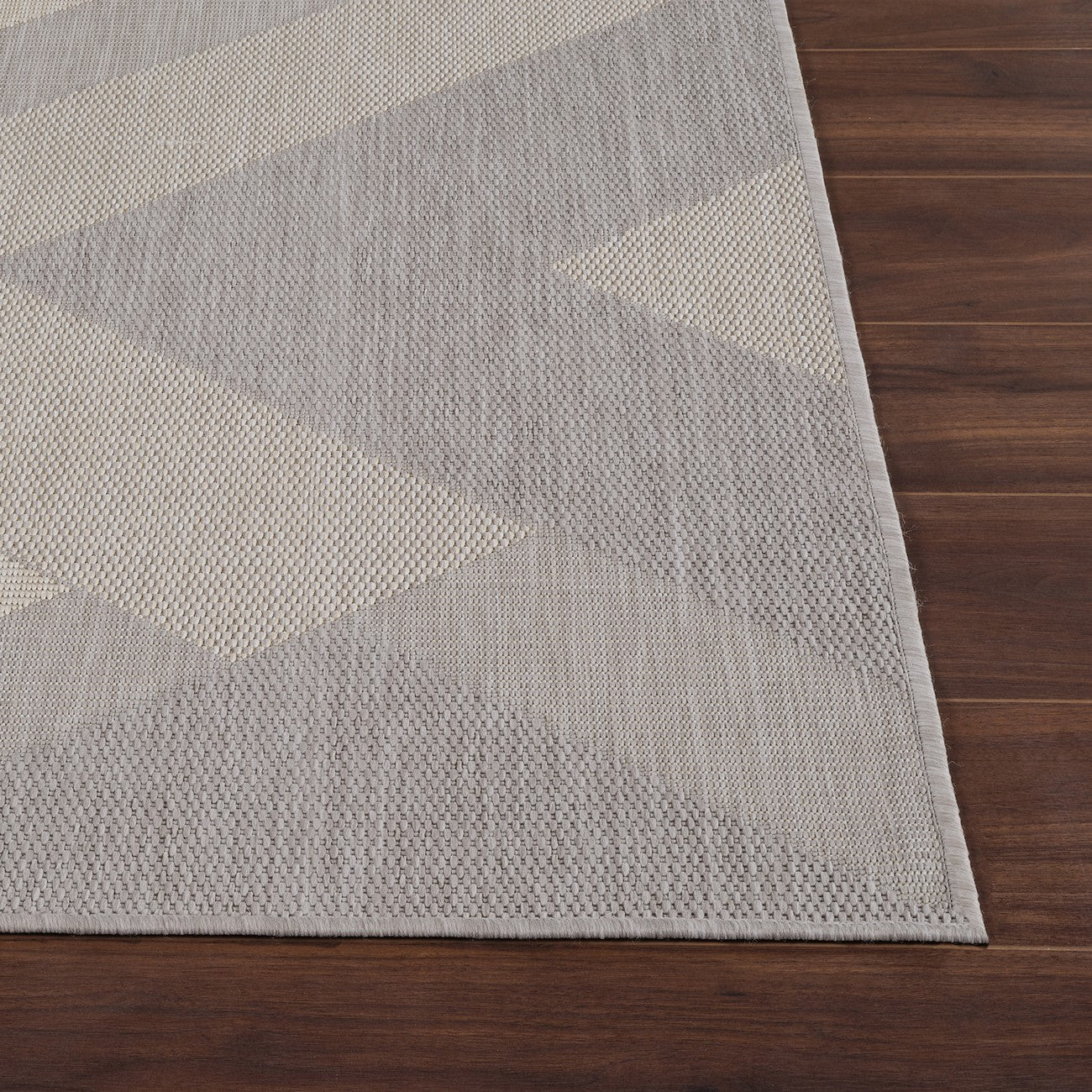 ABBY Indoor & Outdoor Modern Light Grey/Ivory Area Rug