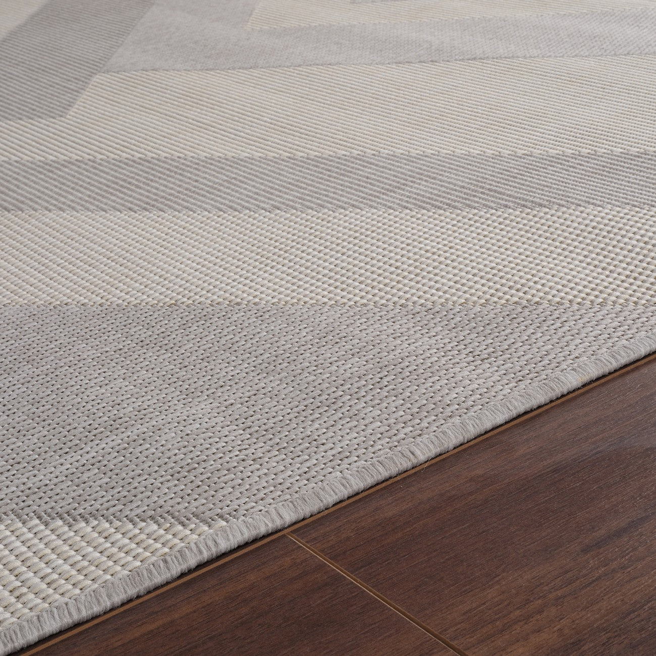 ABBY Indoor & Outdoor Modern Light Grey/Ivory Area Rug
