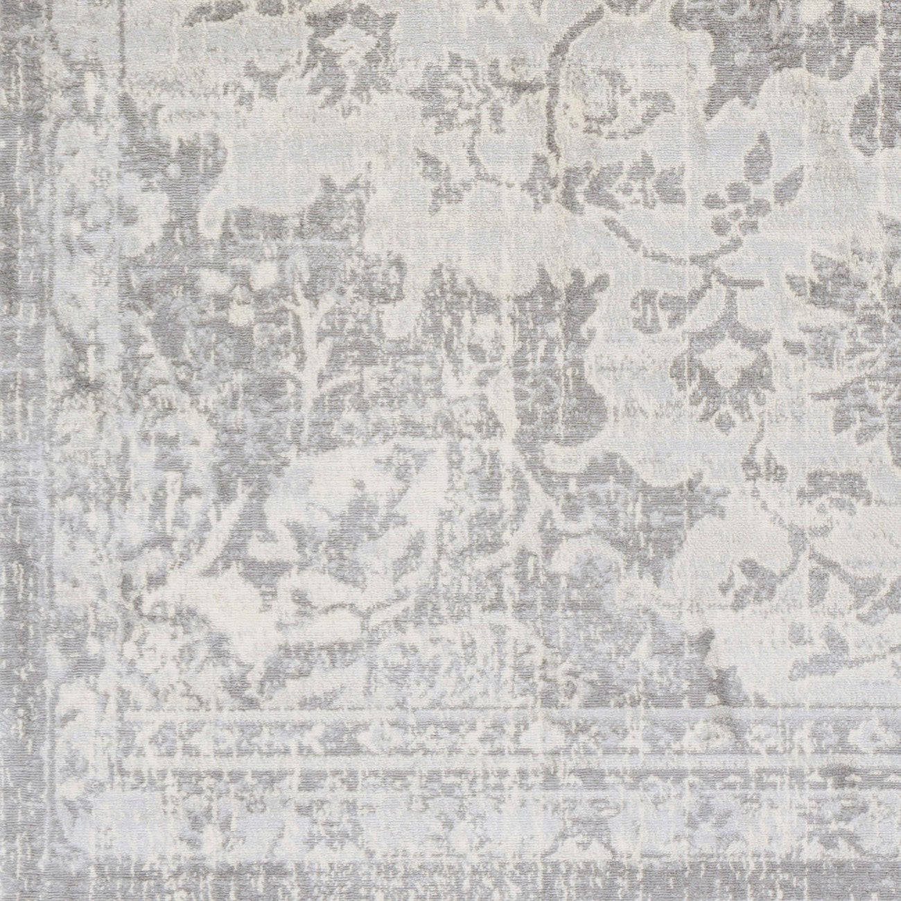 SAGE Vintage Traditional Oriental Boho Medium Grey Area Rug Swatch