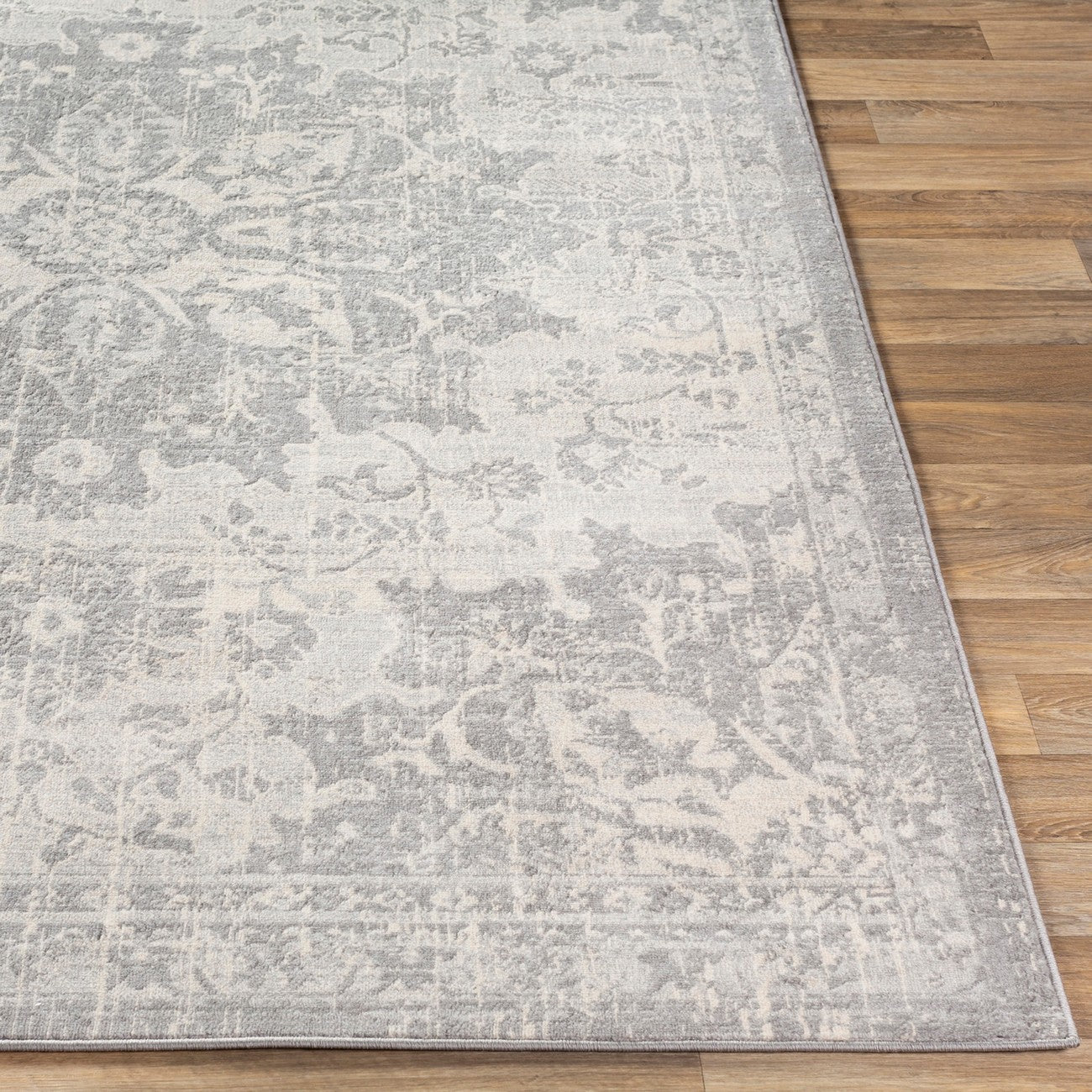 SAGE Vintage Traditional Oriental Boho Medium Grey Area Rug Front