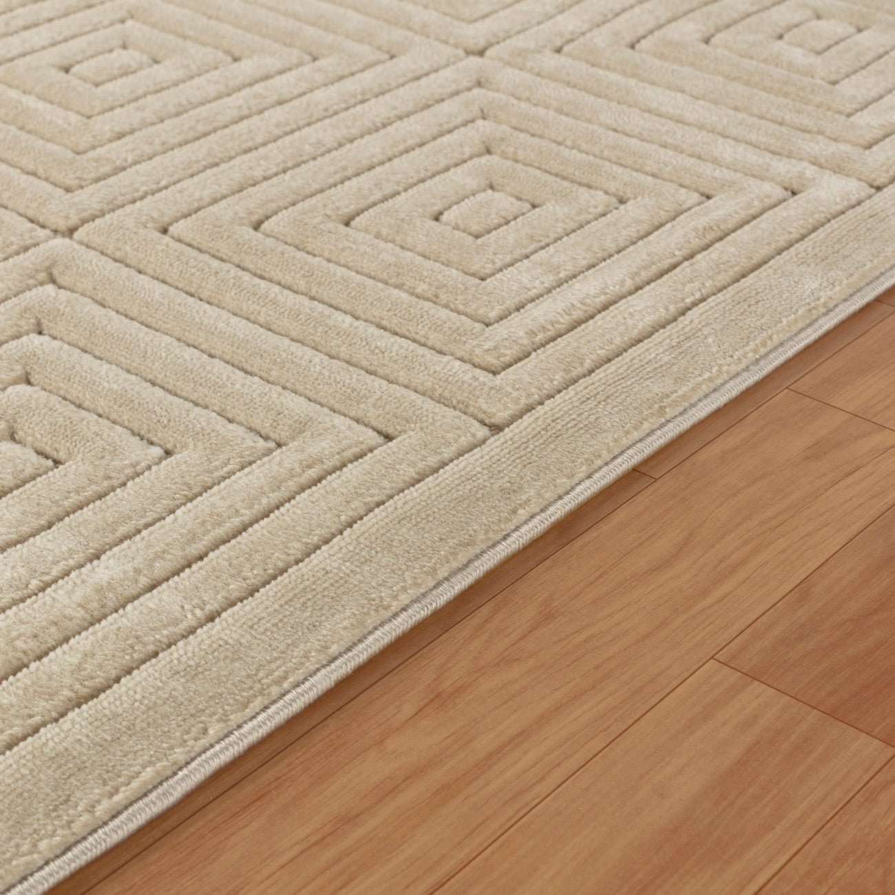 SAKURA Indoor & Outdoor Scandi Modern Beige Area Rug Texture