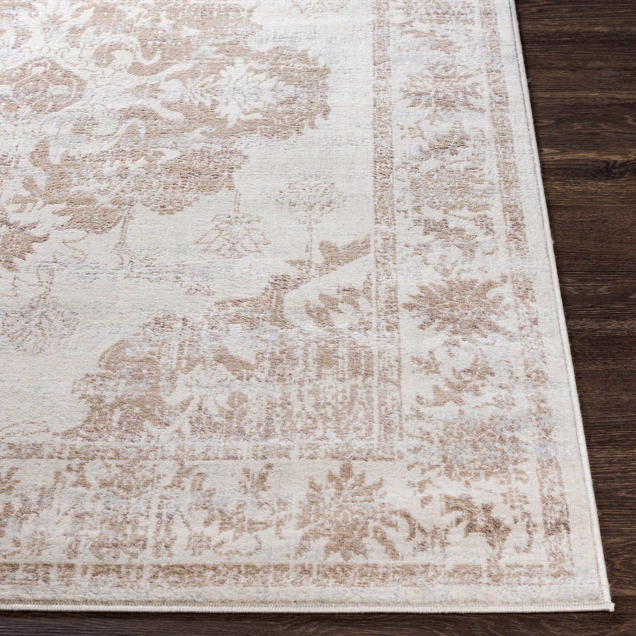 SHAWNA Vintage Traditional Oriental Boho Yellow Area Rug Front