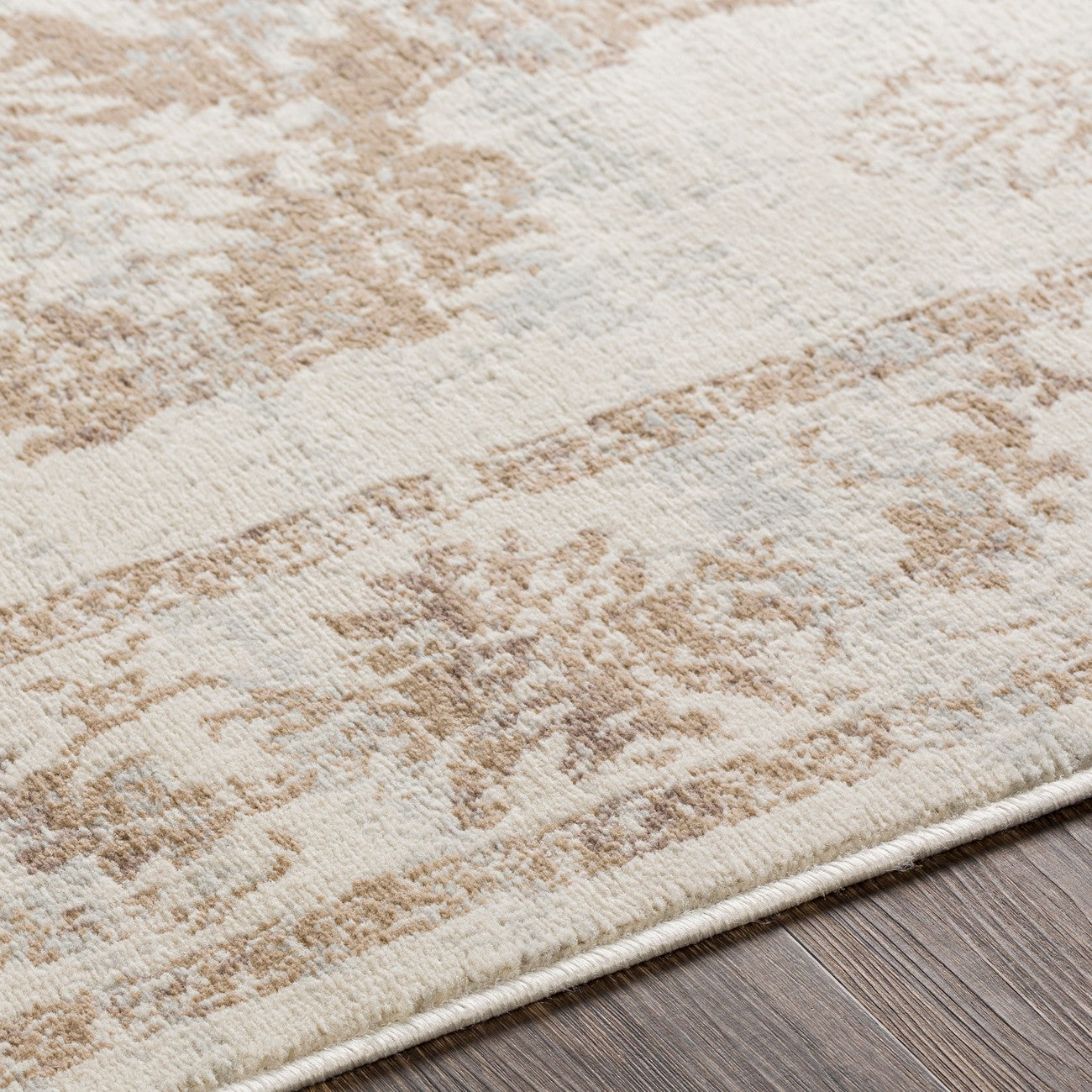 SHAWNA Vintage Traditional Oriental Boho Yellow Area Rug Texture