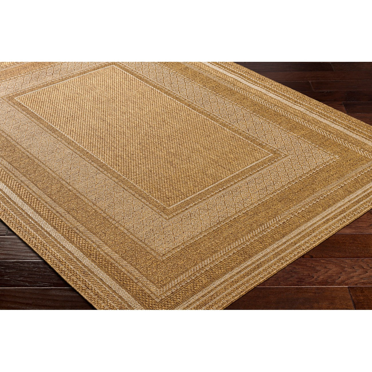 SIDDHI Indoor & Outdoor Jute-Look Beige/Brown Area Rug
