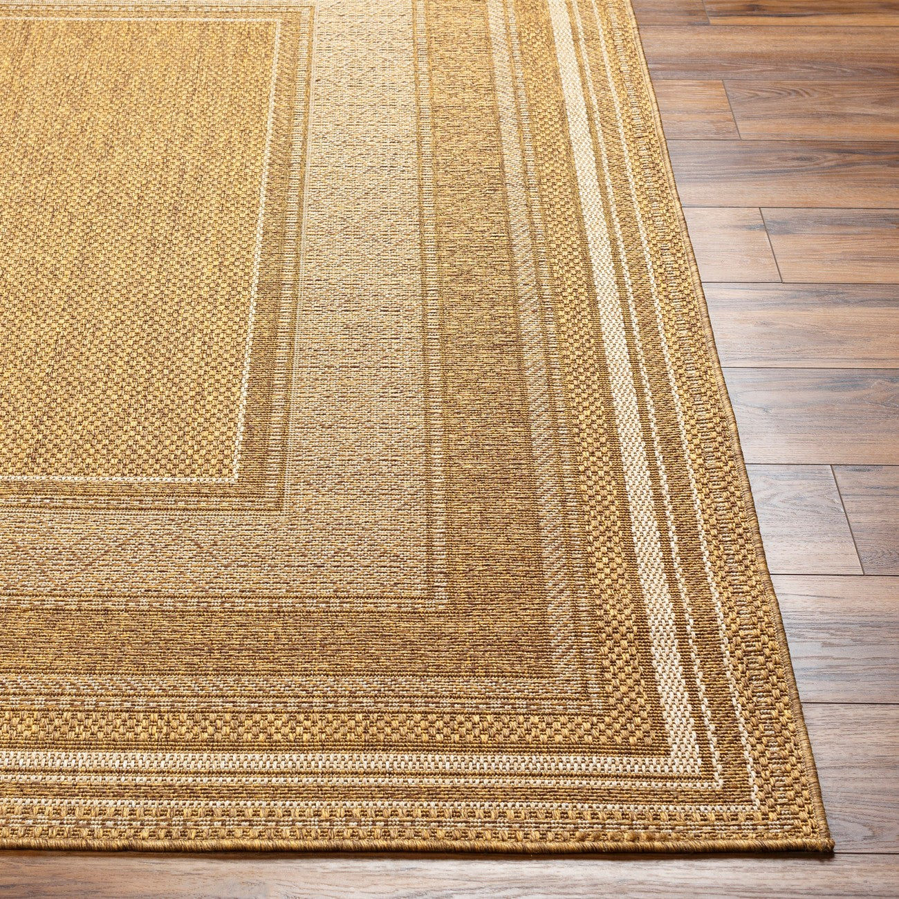 SIDDHI Indoor & Outdoor Jute-Look Beige/Brown Area Rug
