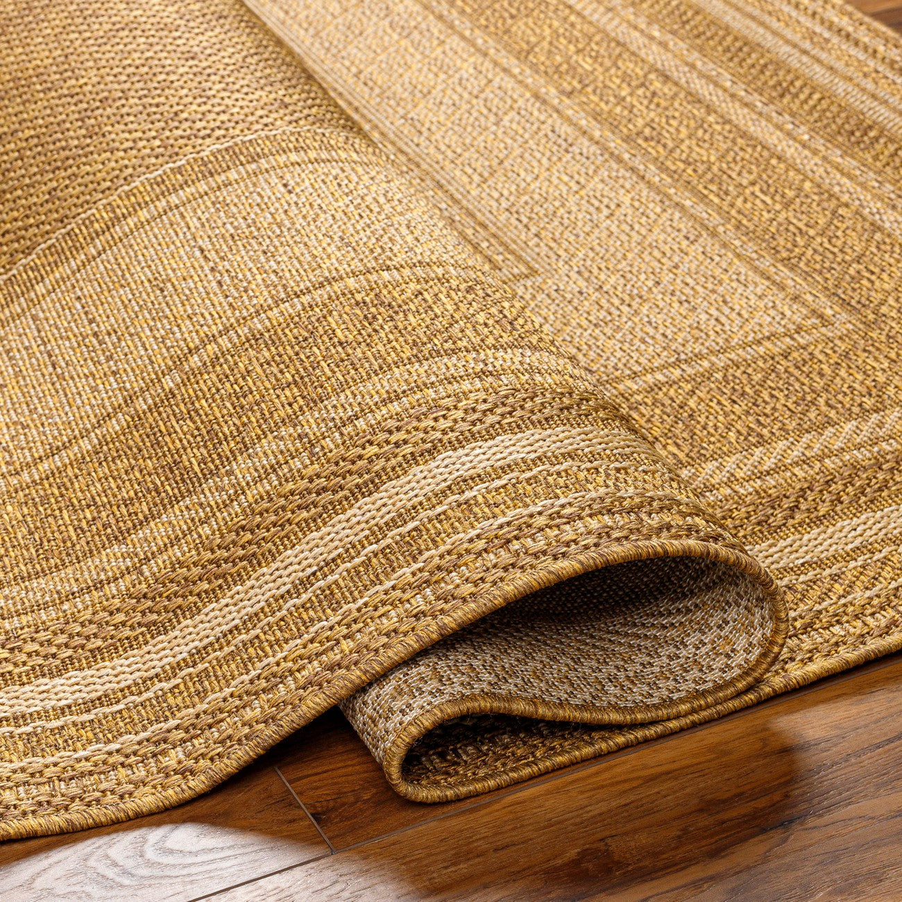 SIDDHI Indoor & Outdoor Jute-Look Beige/Brown Area Rug