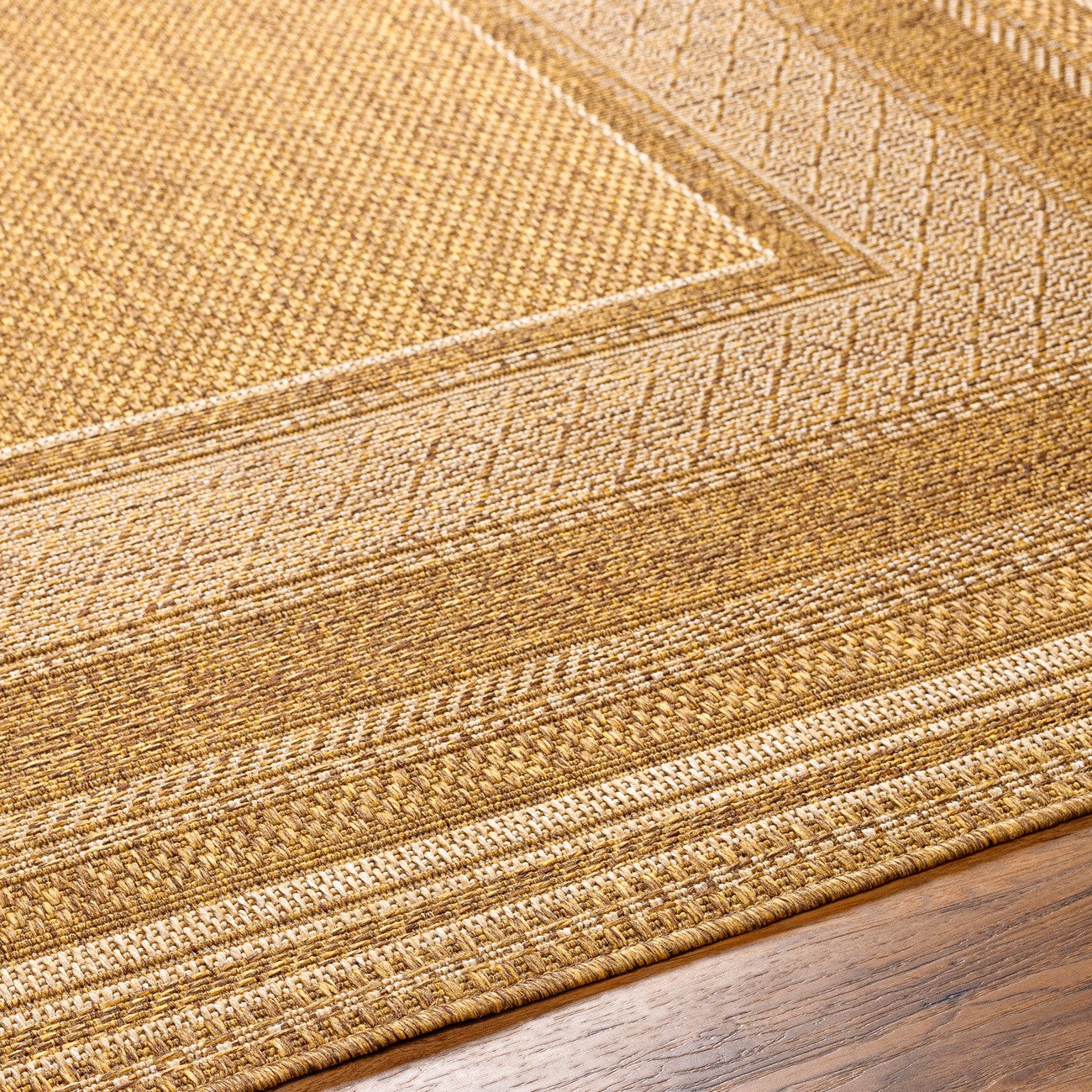 SIDDHI Indoor & Outdoor Jute-Look Beige/Brown Area Rug
