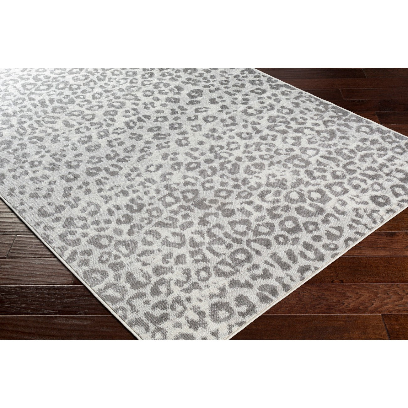 SUNI Scandi Boho Grey Area Rug Corner