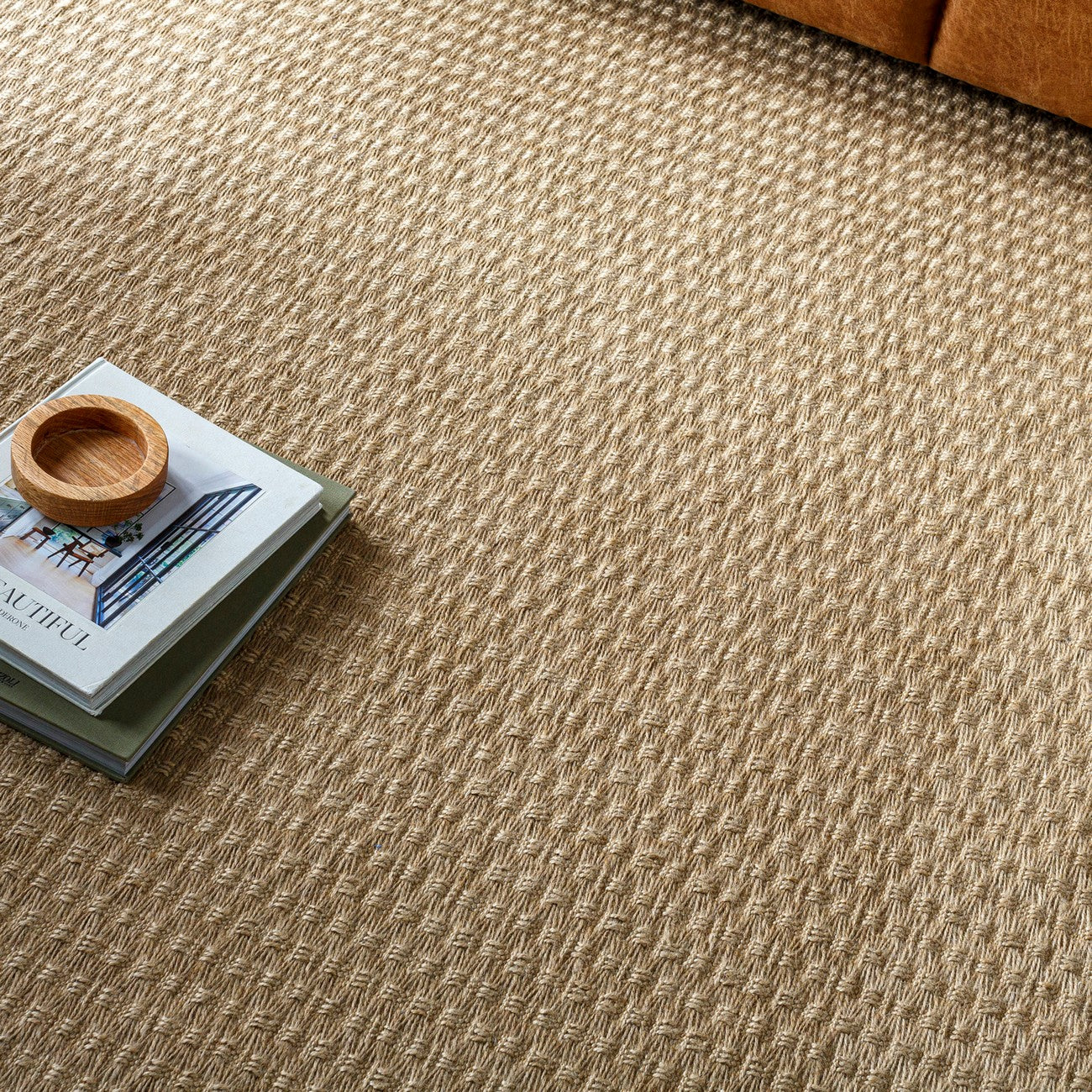 TOMI Becki Owens x Livabliss Natural Fiber Camel Jute Area Rug Swatch