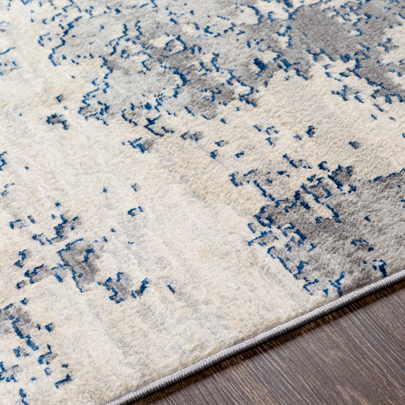 VICTOIRE Abstract Modern Marble Dark Blue Area Rug Texture
