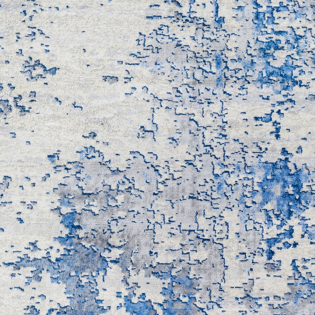 VICTOIRE Abstract Modern Marble Sky Blue Area Rug Swatch