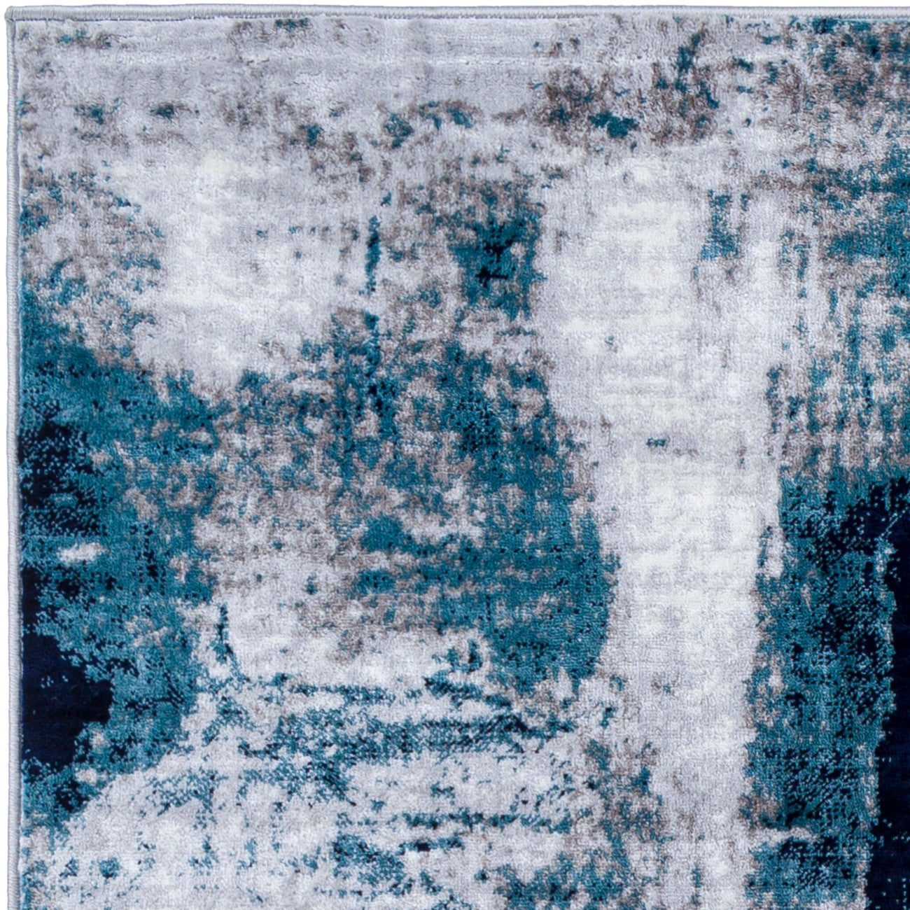 GIULIA Abstract Modern Marble Dark Teal Area Rug Zoom