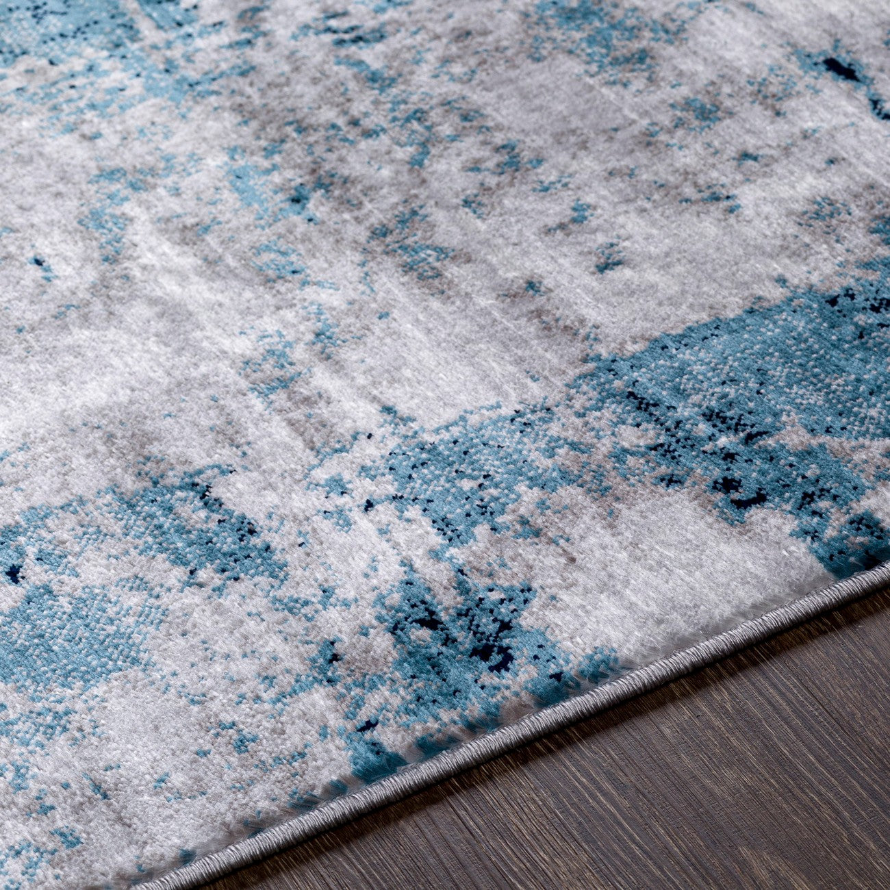 GIULIA Abstract Modern Marble Dark Teal Area Rug Texture