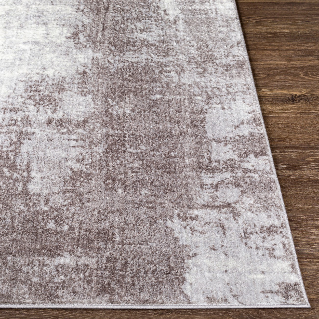 GIULIA Abstract Modern Marble Light Grey Area Rug Front