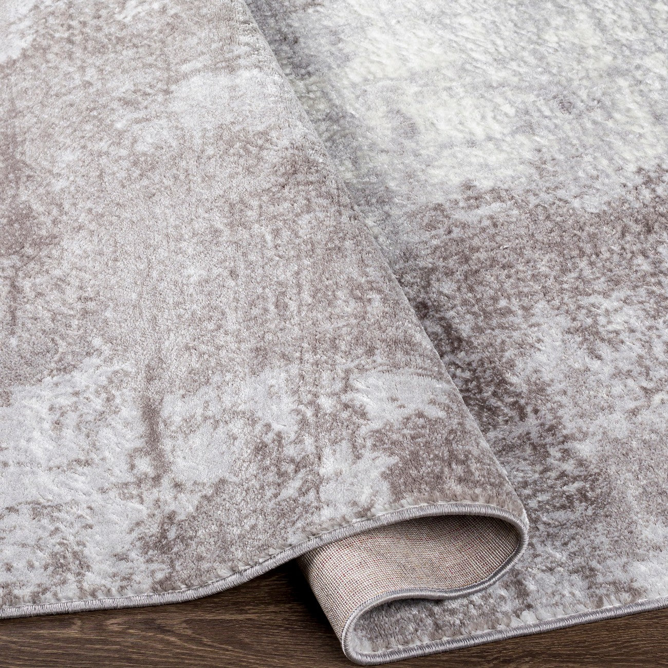 GIULIA Abstract Modern Marble Light Grey Area Rug Fold