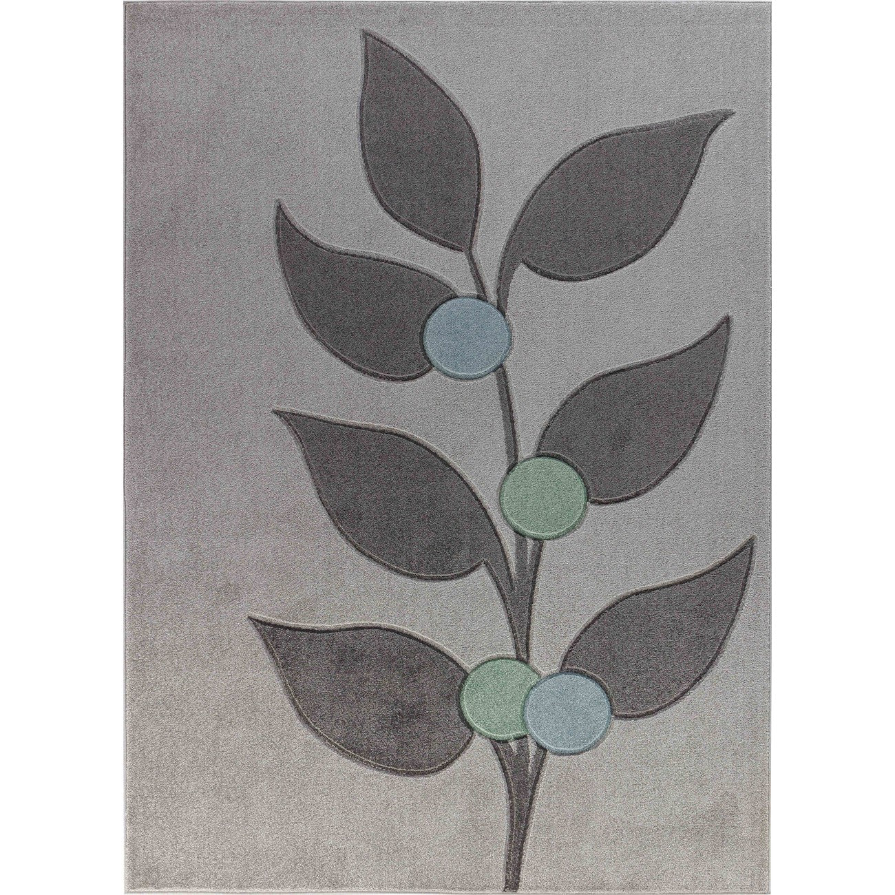 YURI Scandi Modern Grey Area Rug Flat
