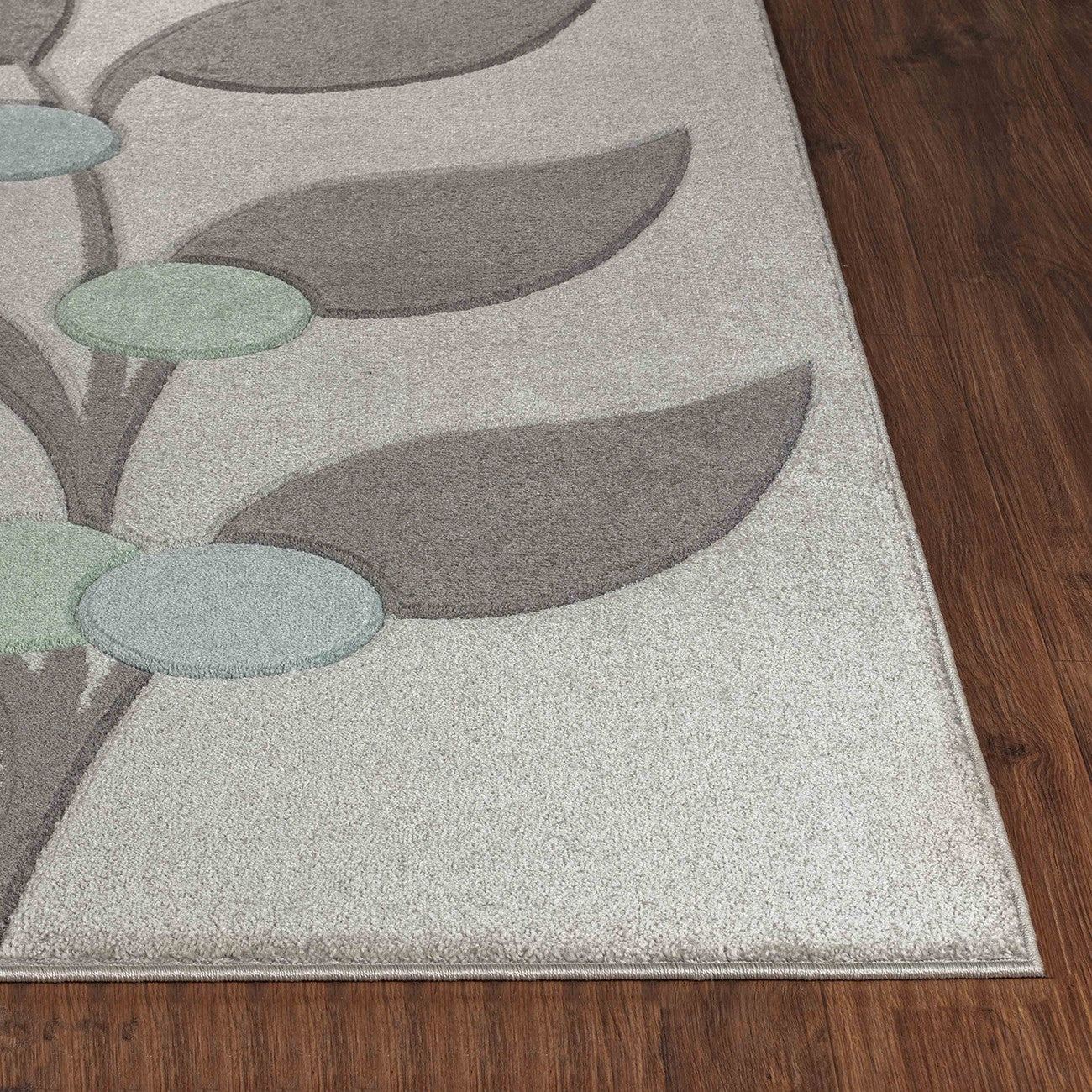 YURI Scandi Modern Grey Area Rug Front