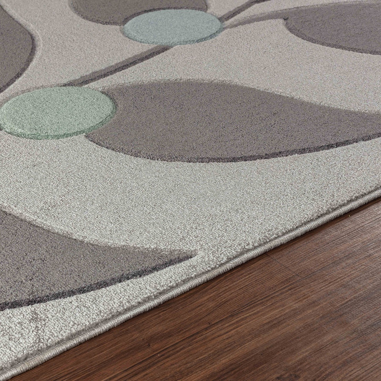 YURI Scandi Modern Grey Area Rug Texture