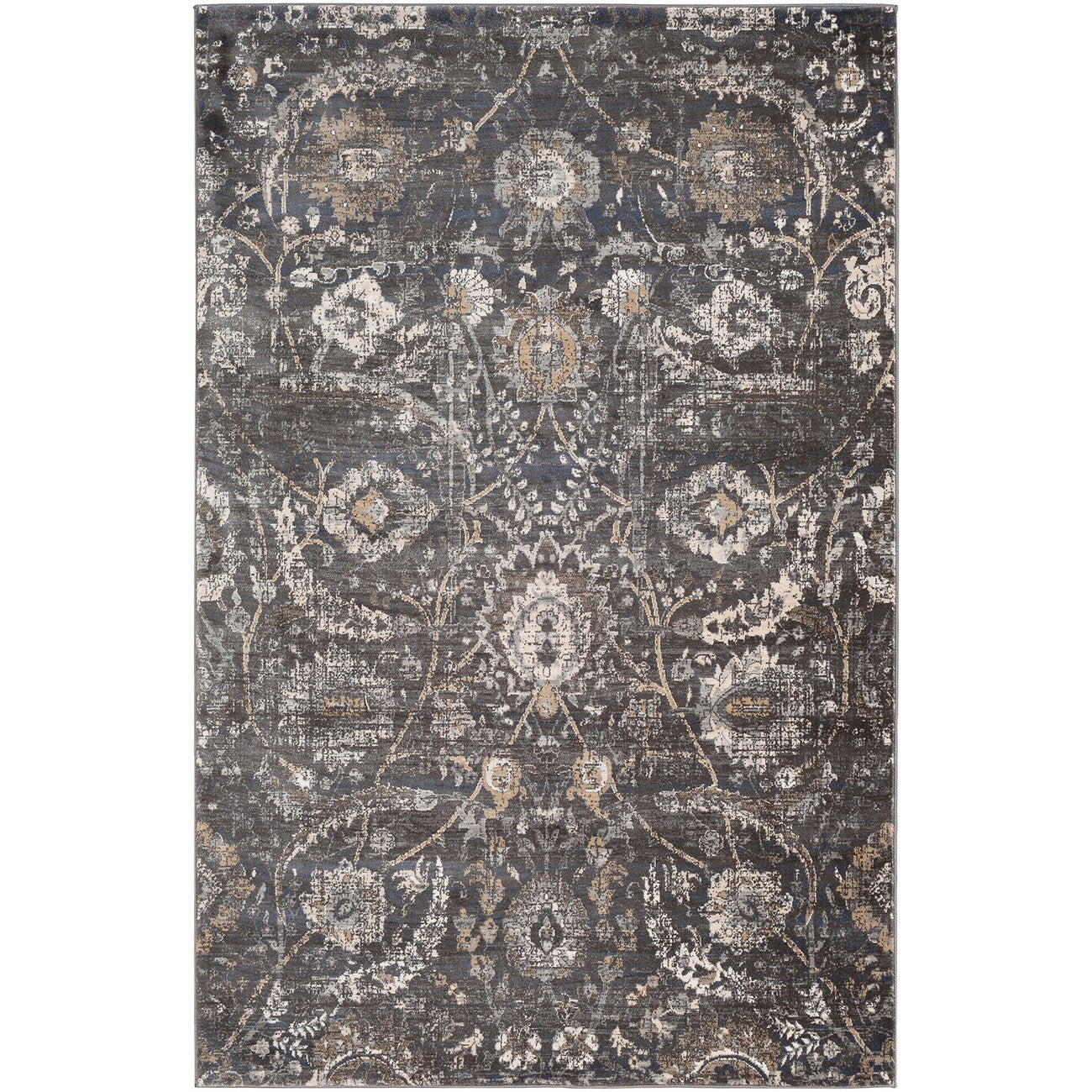 AARYA Vintage Oriental Boho Black Area Rug