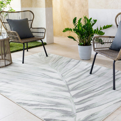 ALAYA Scandi Coastal Medium Green Area Rug Roomscene