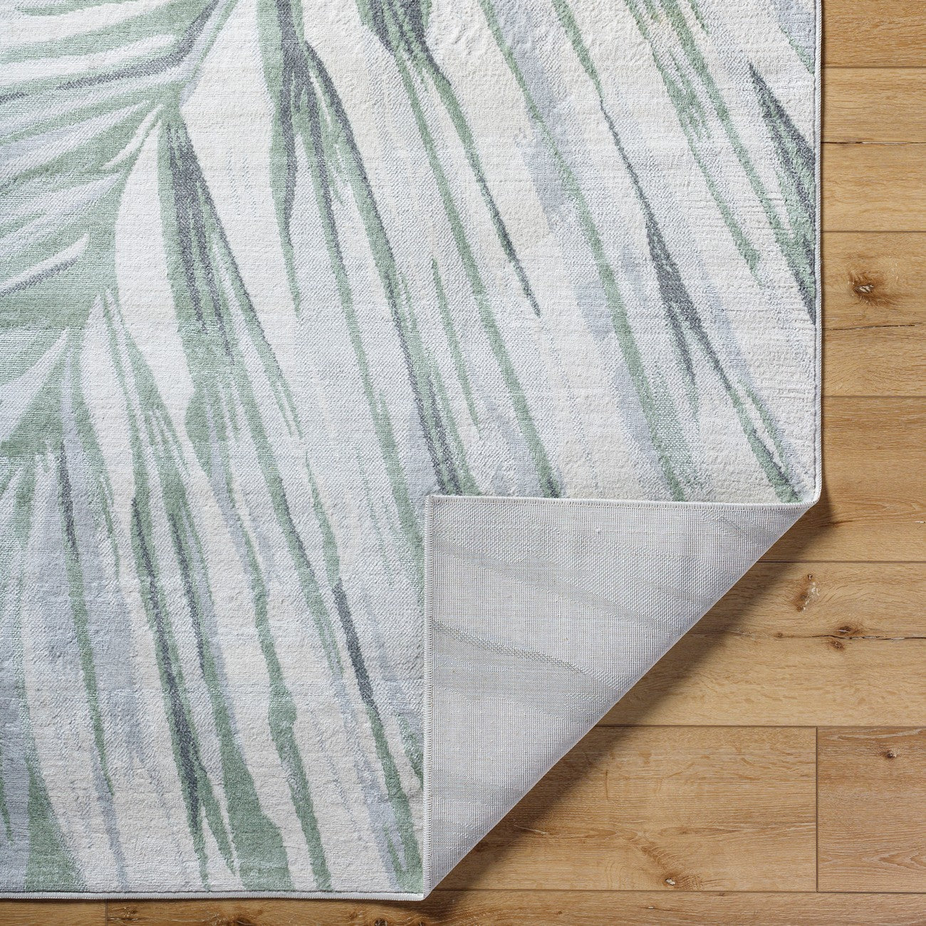 ALAYA Scandi Coastal Medium Green Area Rug Fold