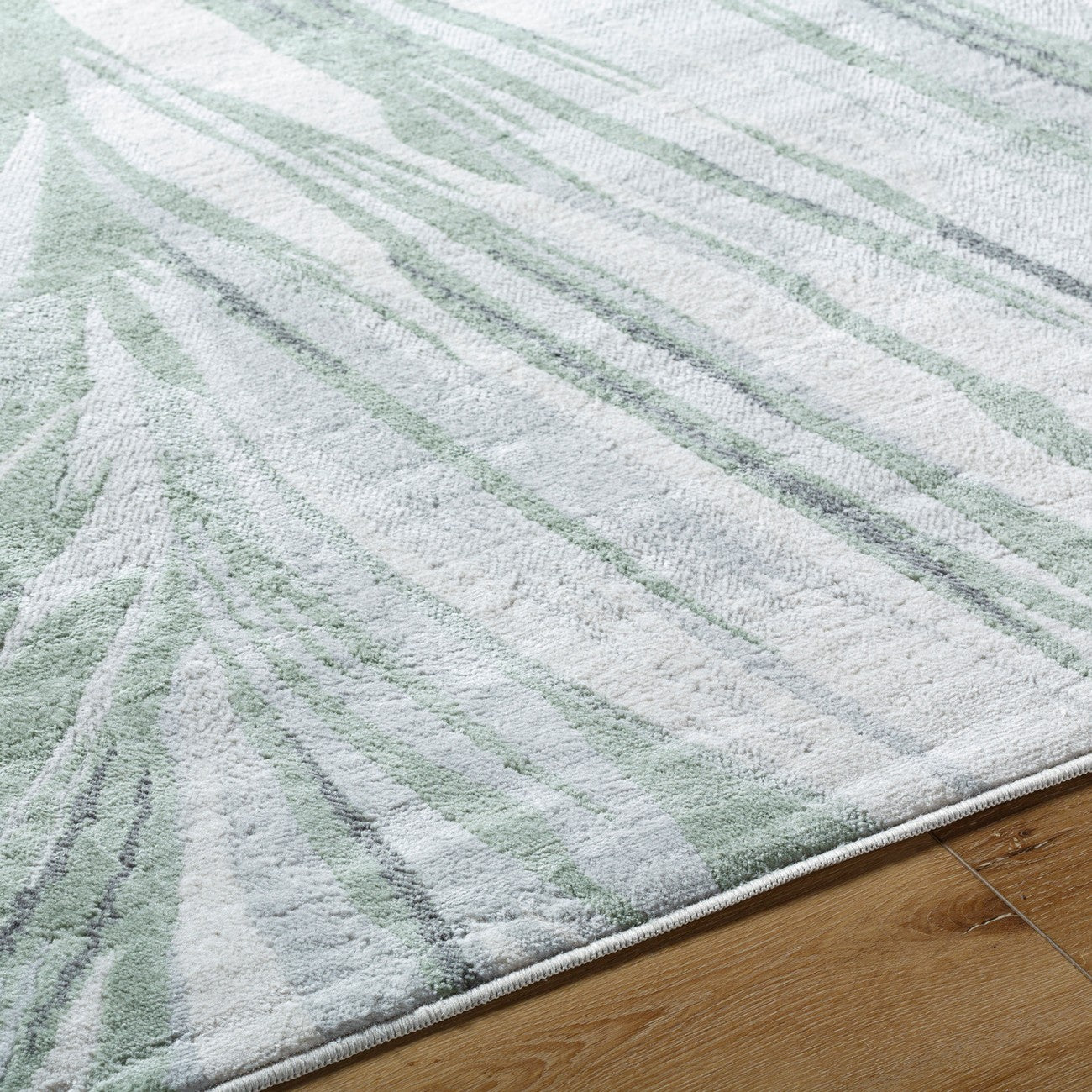 ALAYA Scandi Coastal Medium Green Area Rug Texture