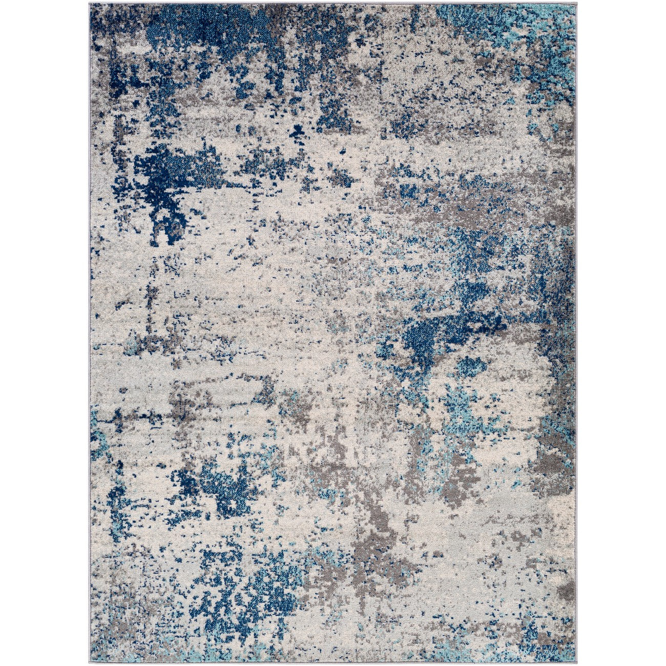 ALEX Abstract Modern Marble Dark Blue Area Rug