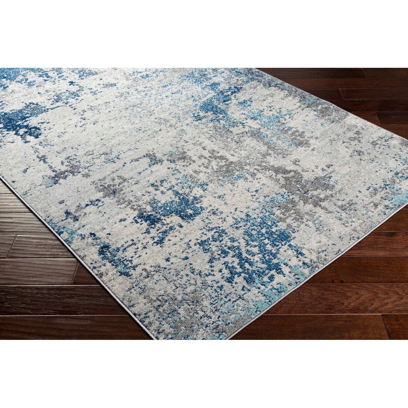 ALEX Abstract Modern Marble Dark Blue Area Rug