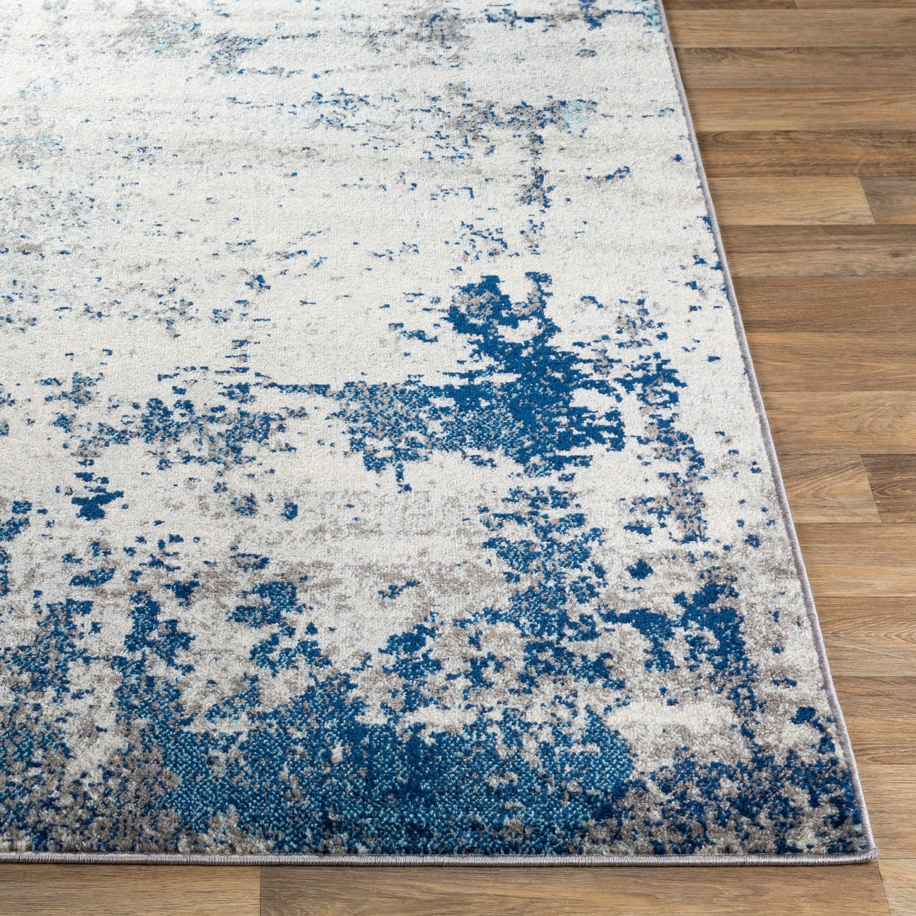 ALEX Abstract Modern Marble Dark Blue Area Rug