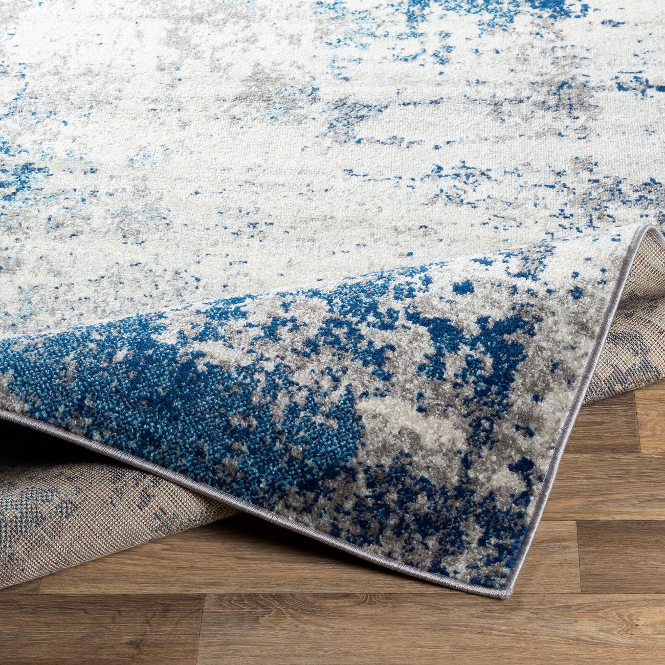 ALEX Abstract Modern Marble Dark Blue Area Rug