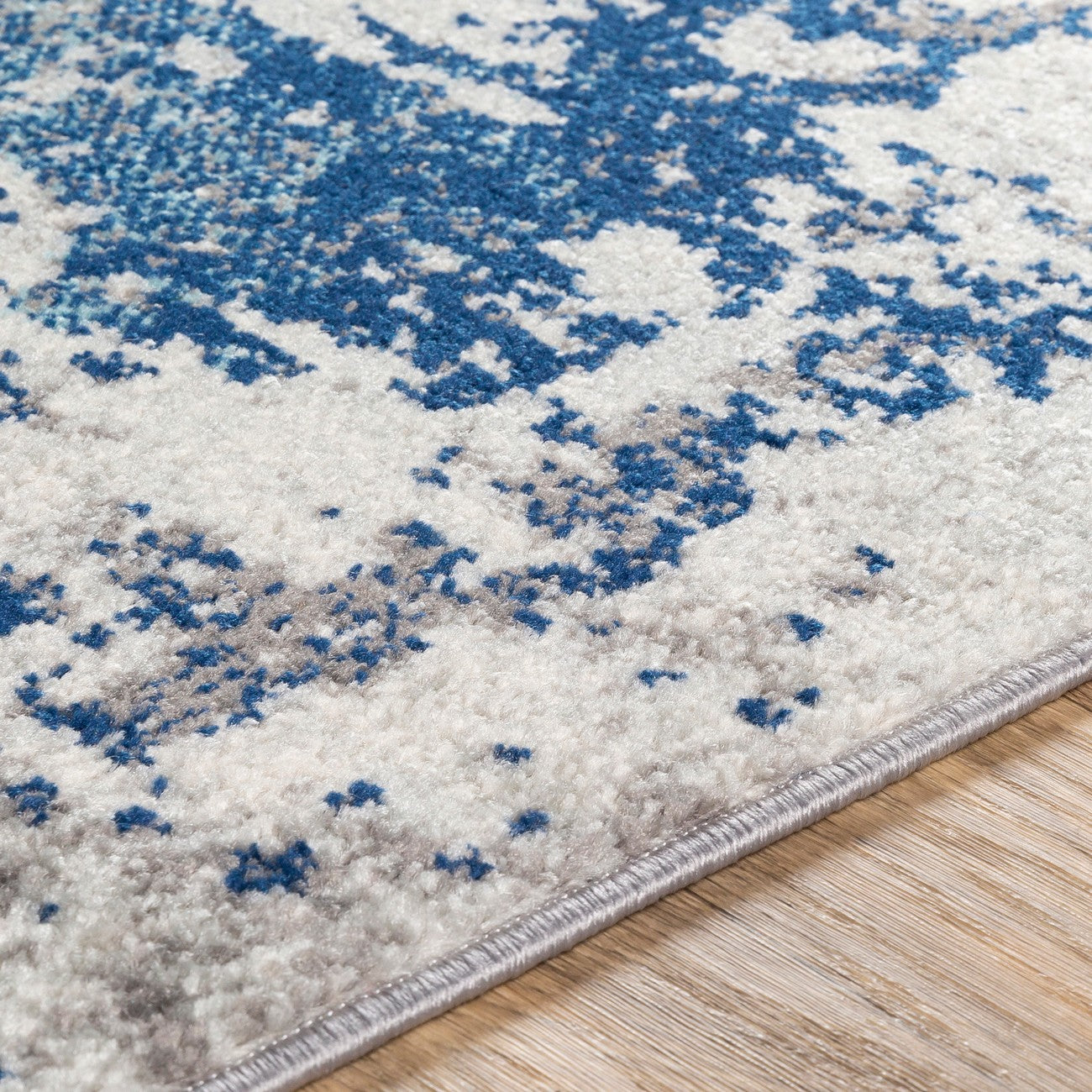 ALEX Abstract Modern Marble Dark Blue Area Rug