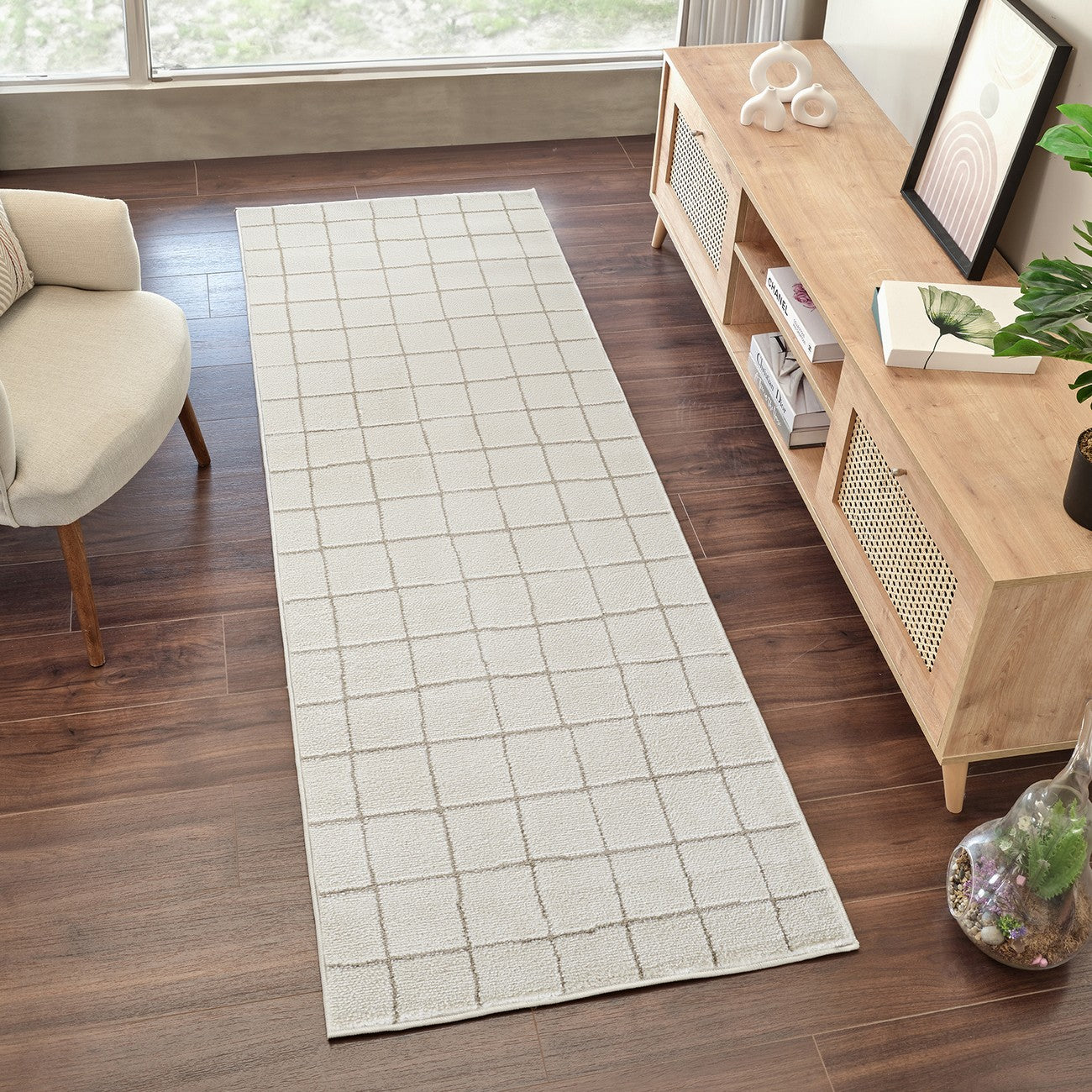 AMINA Our PNW Home x Livabliss Scandi High Pile Ivory Area Rug