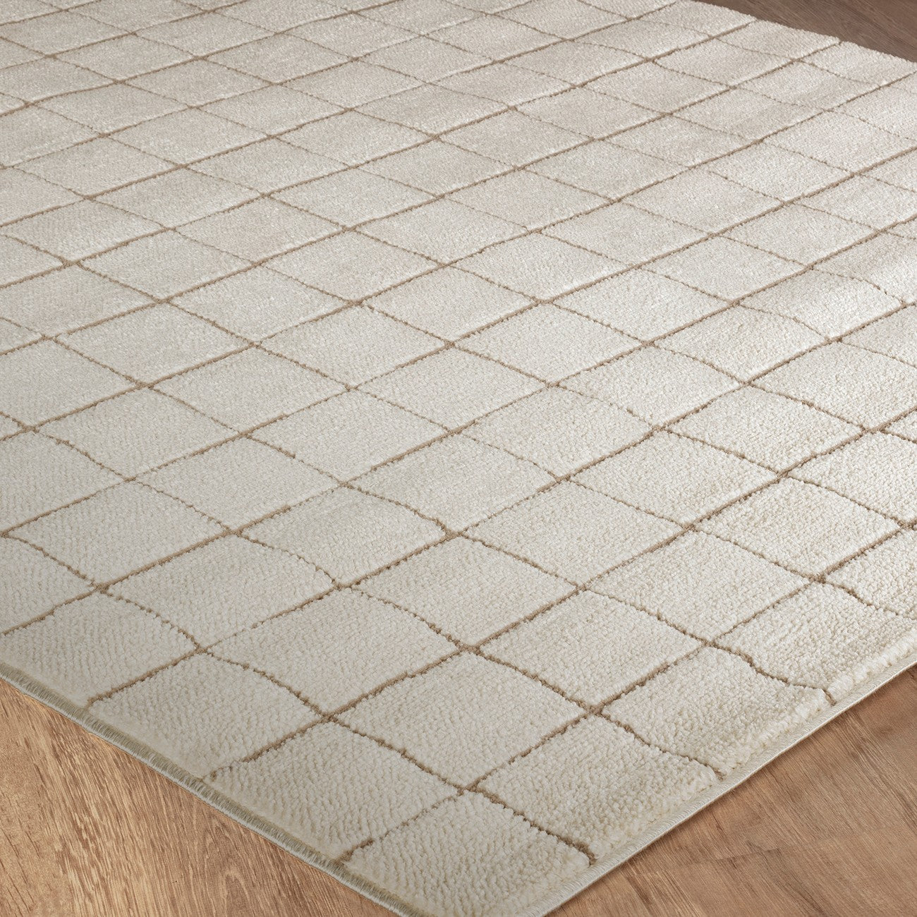 AMINA Our PNW Home x Livabliss Scandi High Pile Ivory Area Rug