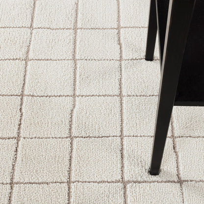 AMINA Our PNW Home x Livabliss Scandi High Pile Ivory Area Rug