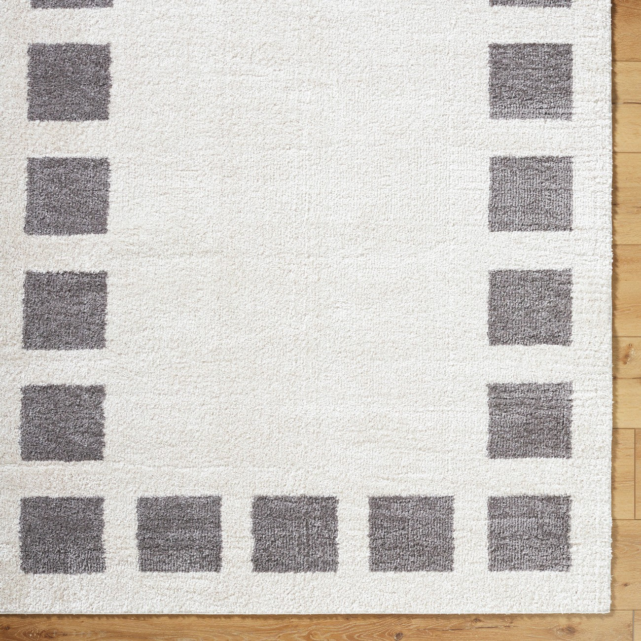 AMINE Machine Washable Modern Shaggy Charcoal Area Rug Overhead