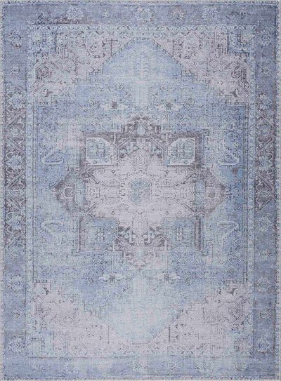 Ice Blue Nisa Washable Rug - Clearance