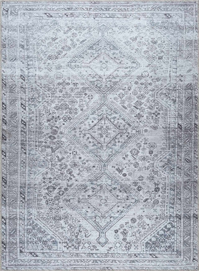 Barny Gray Washable Area Rug