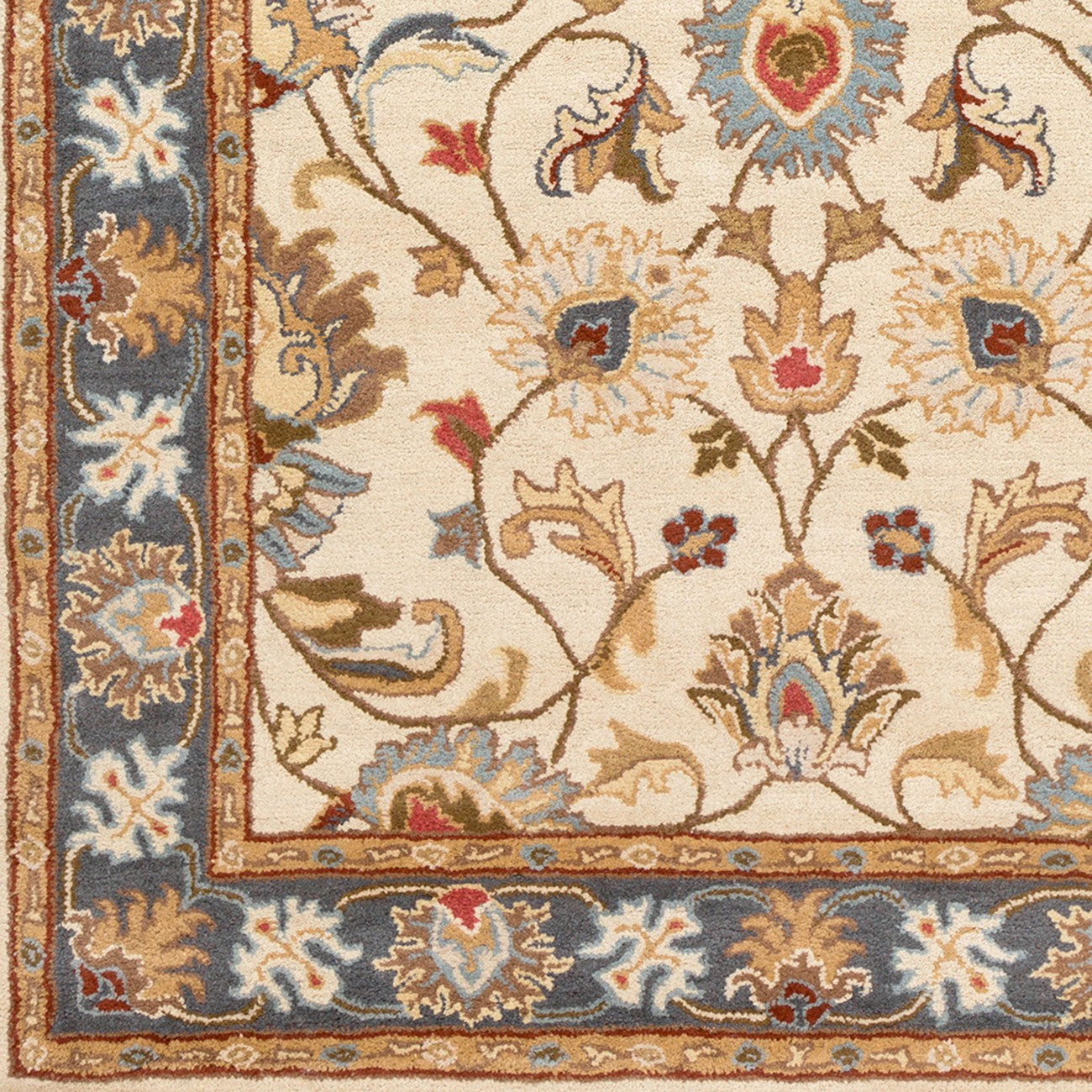 ANJALI Hand-Tufted Oriental Wool Tan Area Rug Swatch