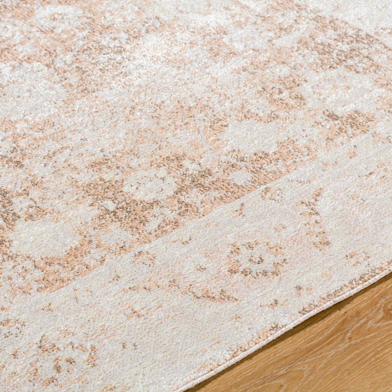 ANSELINE Machine Washable Traditional Boho Rust Area Rug Texture