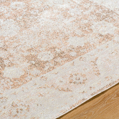ANSELINE Machine Washable Traditional Boho Rust Area Rug Texture