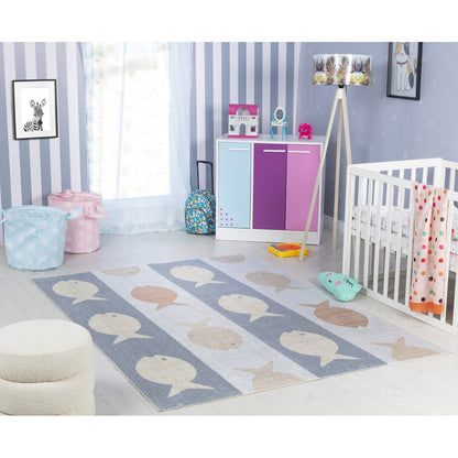 AQUAFIESTA Machine Washable Kids Room Rug Roomscene