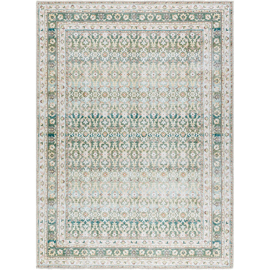 ARMITA Our PNW Home x Livabliss Machine Washable Oriental Boho Olive Area Rug Flat