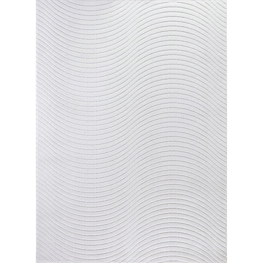 AYUMI Indoor & Outdoor Scandi Modern White Area Rug Flat