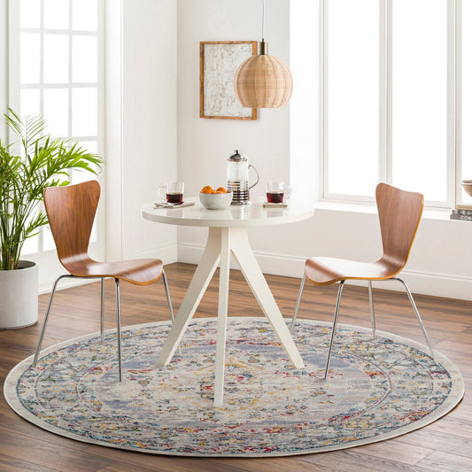 JADE Vintage Traditional Oriental Boho Taupe Area Rug Roomscene